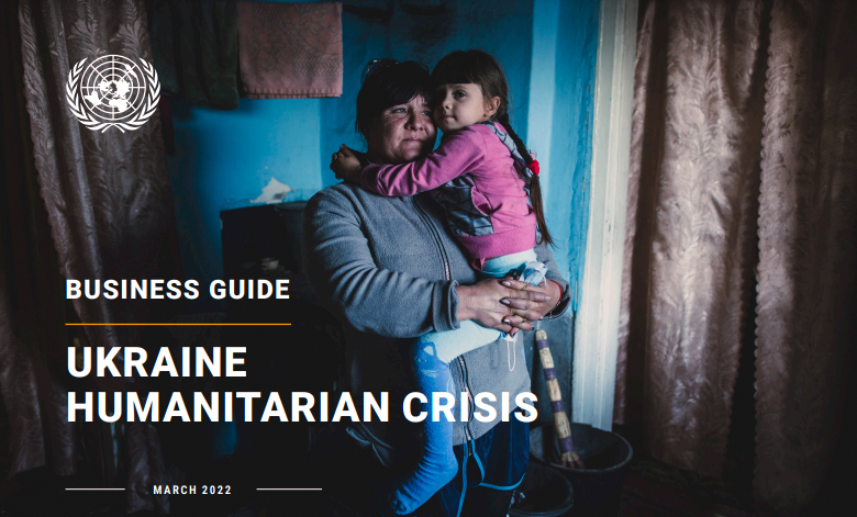 Affiche crise humanitaire en Ukraine Mars 2022